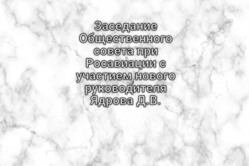 Заседание Общественного совета при Росавиации с участием нового руководителя Ядрова Д.В.