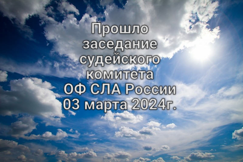 Прошло заседание судейского комитета ОФ СЛА России 03 марта 2024г.