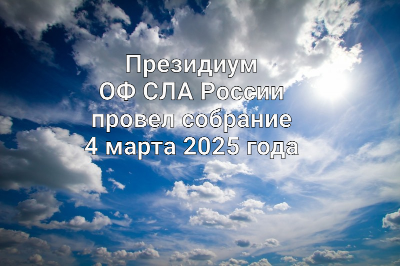 Президиум ОФ СЛА России провел собрание 4 марта 2025 года