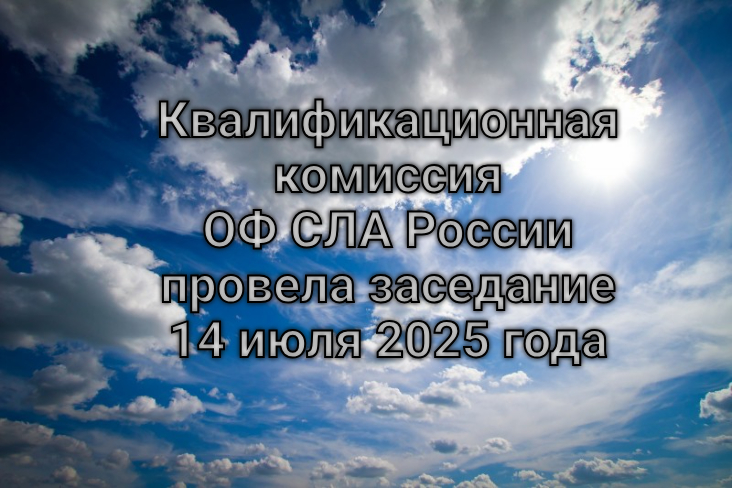 Квалификационная комиссия ОФ СЛА России в экспертной группе по направлению «параплан» провела заседание 14 июля 2025 года